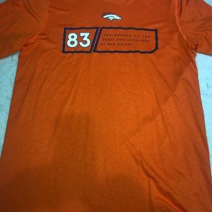 Bronco's #83 Wes Welker Nike Dri Fit Orange Football Shirt